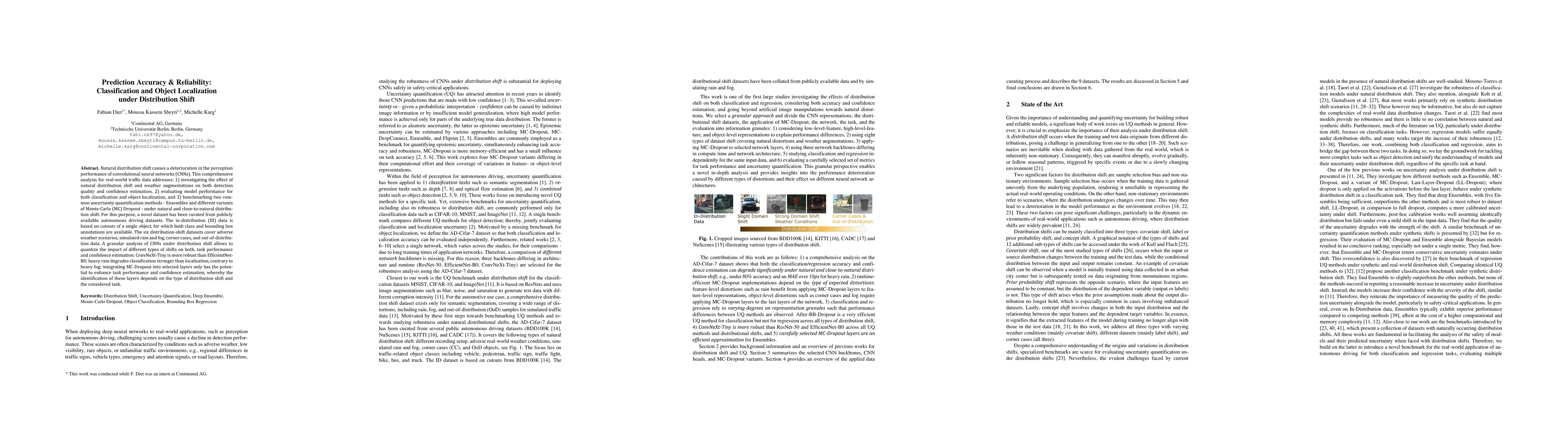 Thumbnail for Prediction Accuracy & Reliability: Classification and Object
  Localization under Distribution Shift