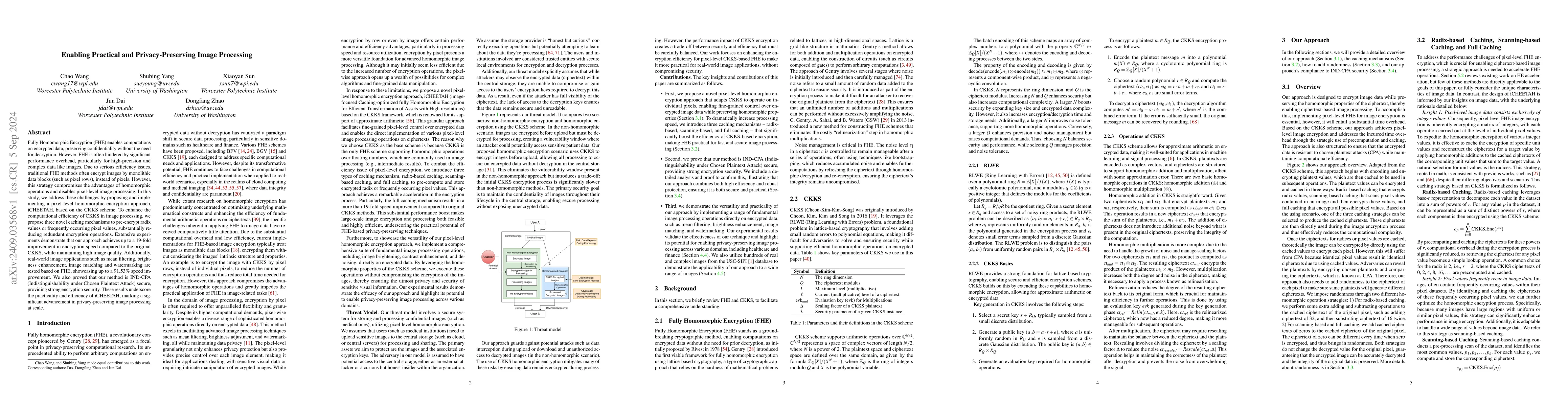 Thumbnail for Enabling Practical and Privacy-Preserving Image Processing