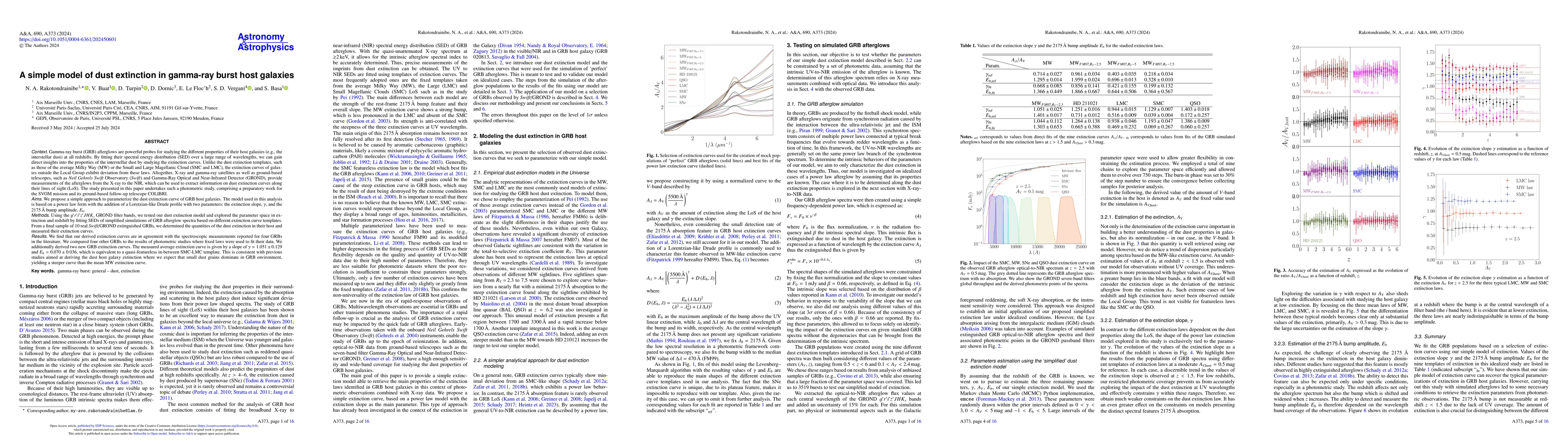 Thumbnail for A simple model of dust extinction in gamma-ray burst host galaxies