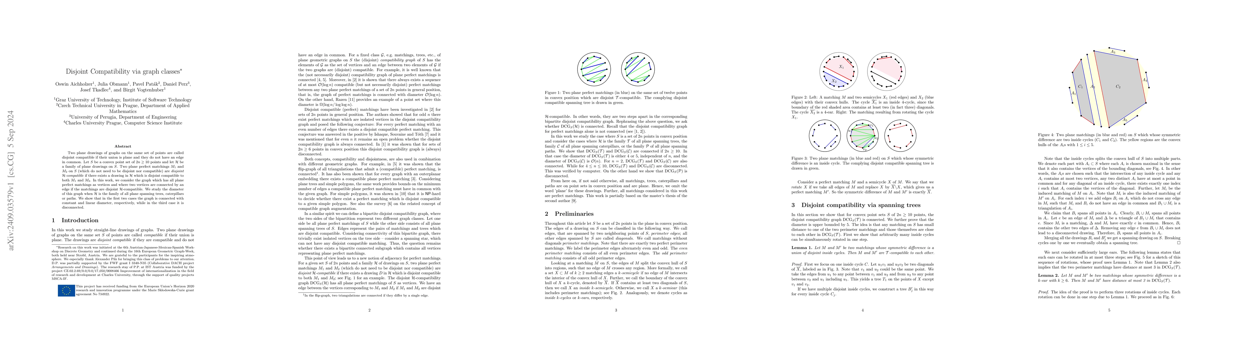 Thumbnail for Disjoint Compatibility via Graph Classes