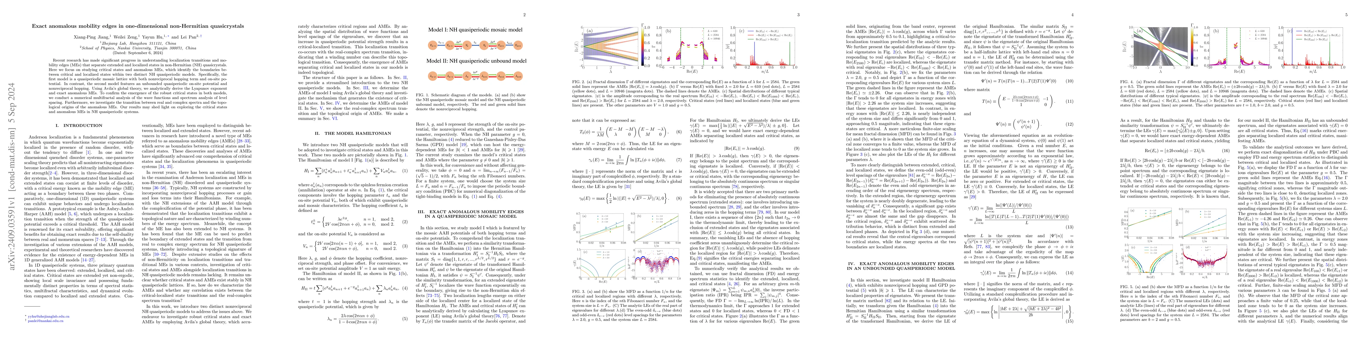 Thumbnail for Exact anomalous mobility edges in one-dimensional non-Hermitian
  quasicrystals