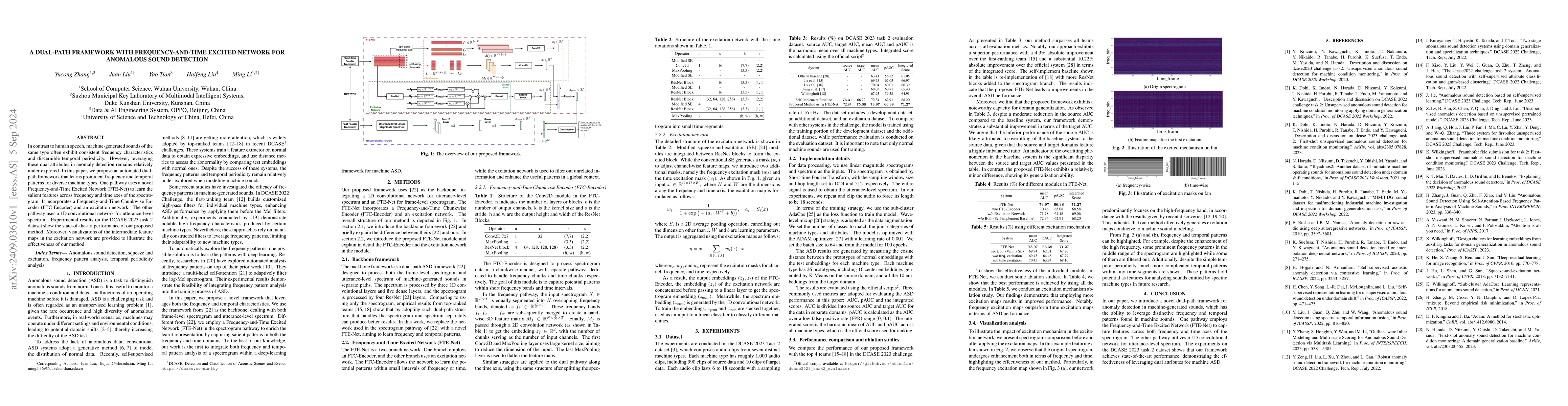 Thumbnail for A Dual-Path Framework with Frequency-and-Time Excited Network for
  Anomalous Sound Detection