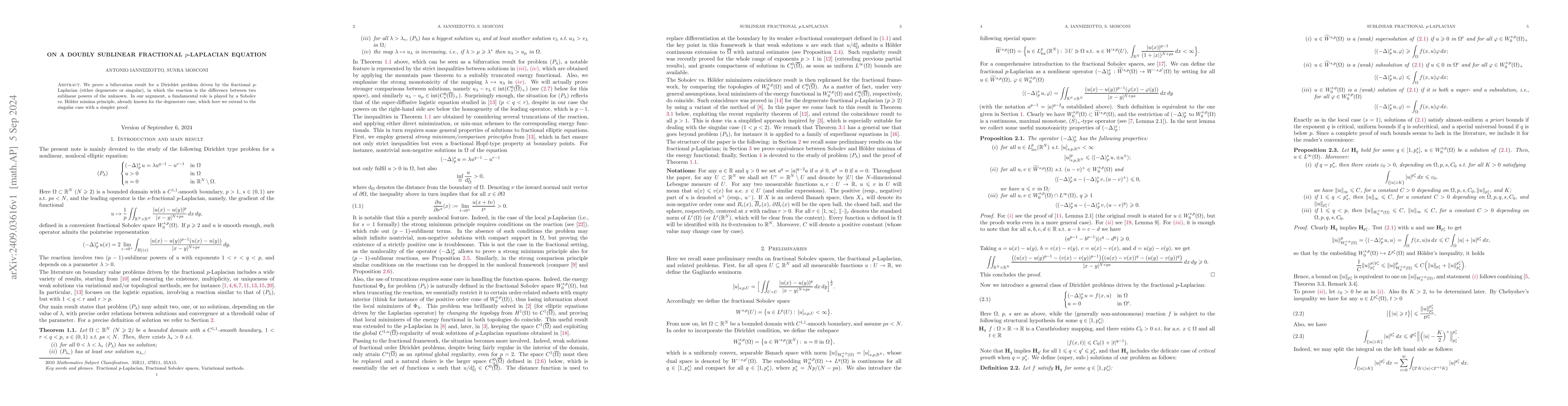 Thumbnail for On a doubly sublinear fractional $p$-Laplacian equation