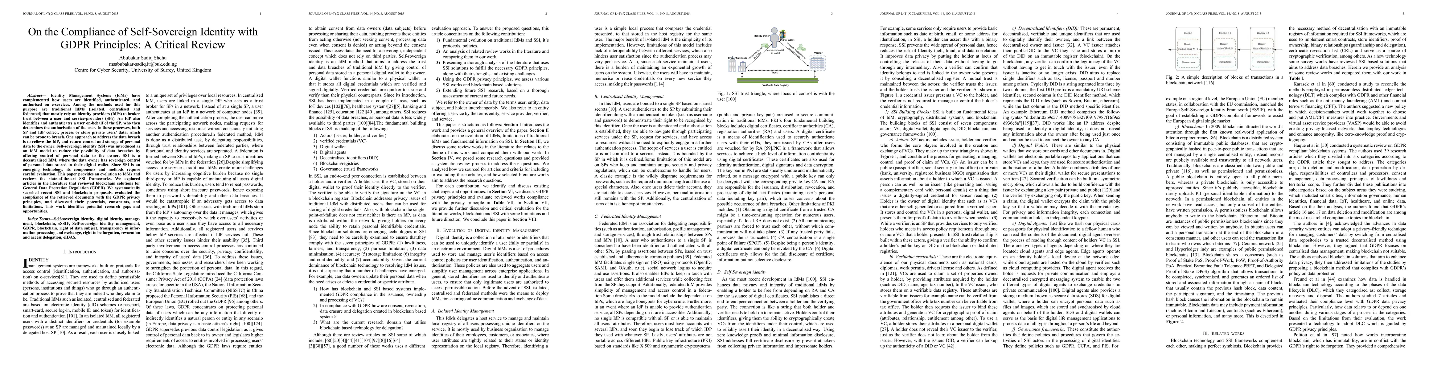 Thumbnail for On the Compliance of Self-Sovereign Identity with GDPR Principles: A
  Critical Review