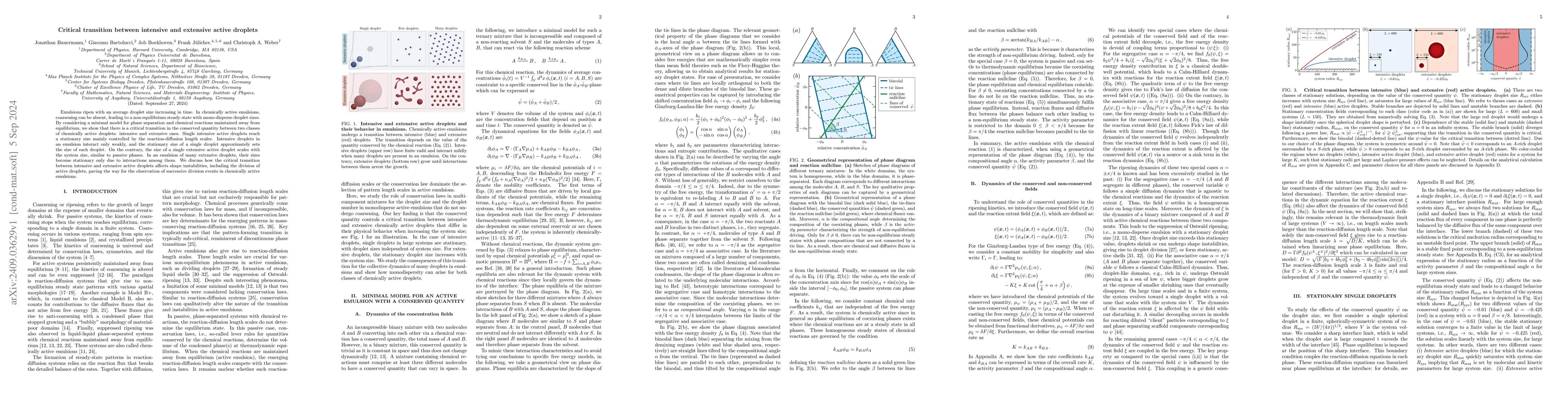 Thumbnail for Critical transition between intensive and extensive active droplets