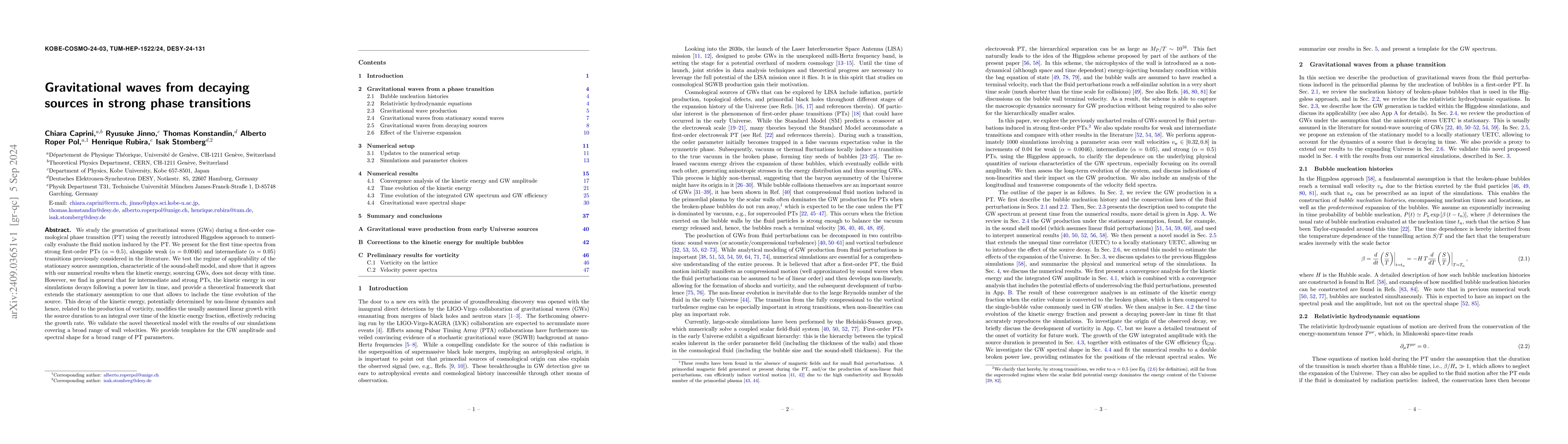 Thumbnail for Gravitational waves from decaying sources in strong phase transitions