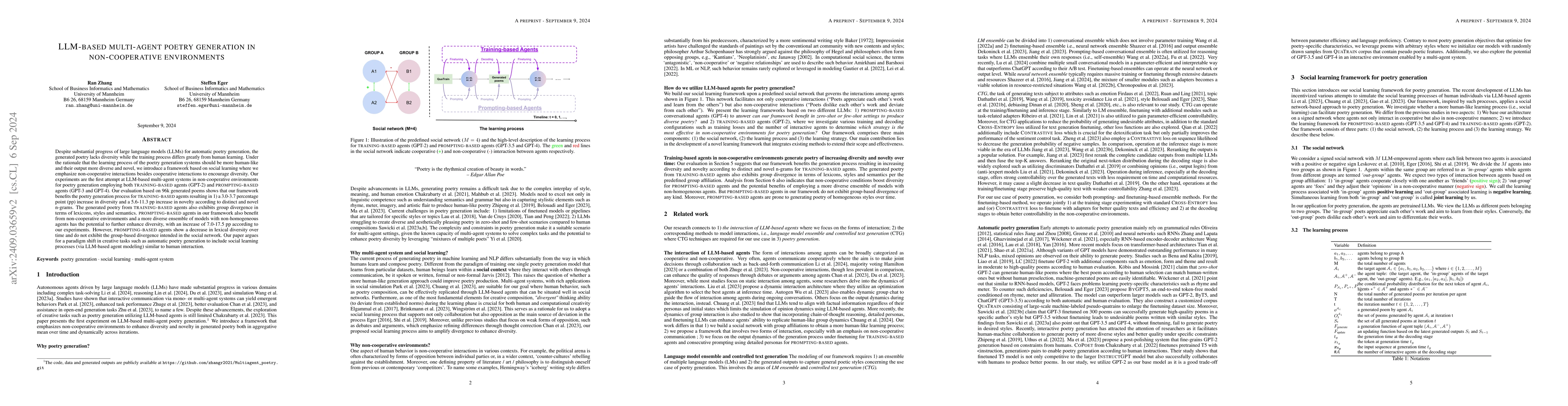 Thumbnail for LLM-based multi-agent poetry generation in non-cooperative environments