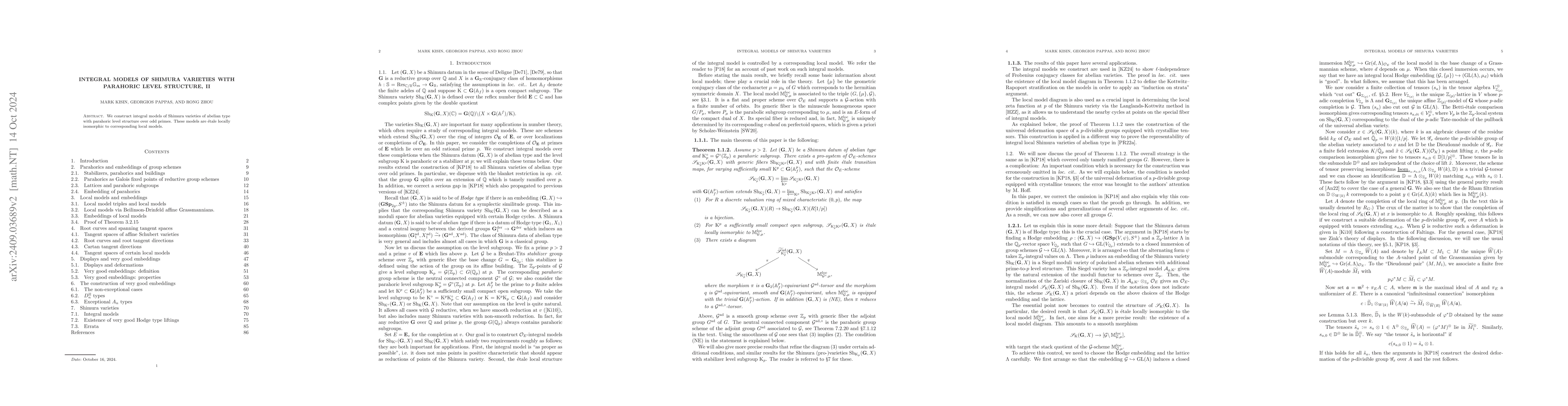 Thumbnail for Integral models of Shimura varieties with parahoric level structure, II
