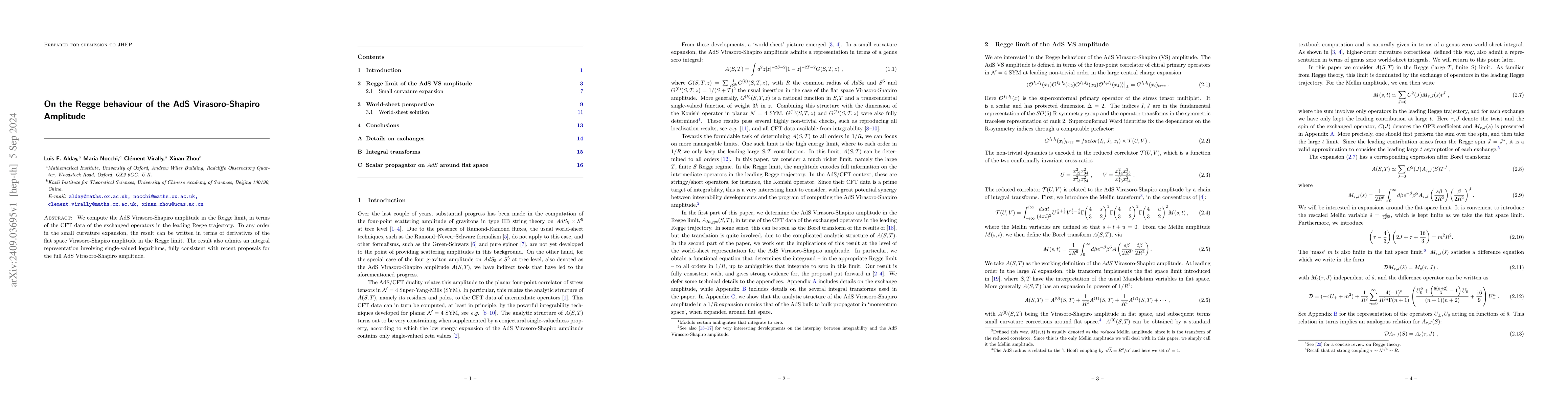 Thumbnail for On the Regge behaviour of the AdS Virasoro-Shapiro Amplitude