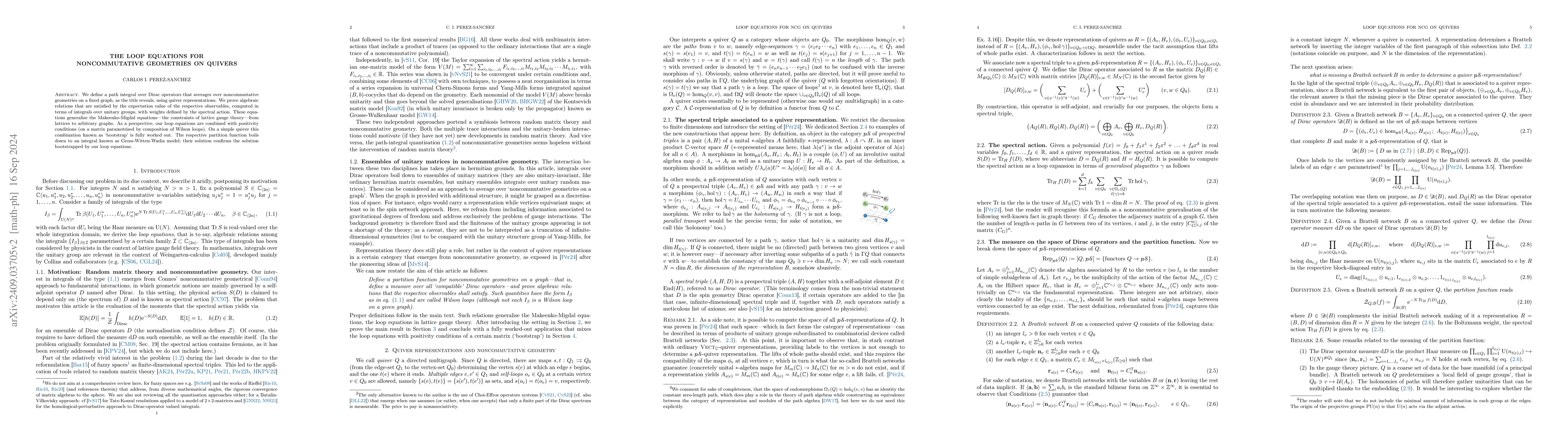 Thumbnail for The loop equations for noncommutative geometries on quivers