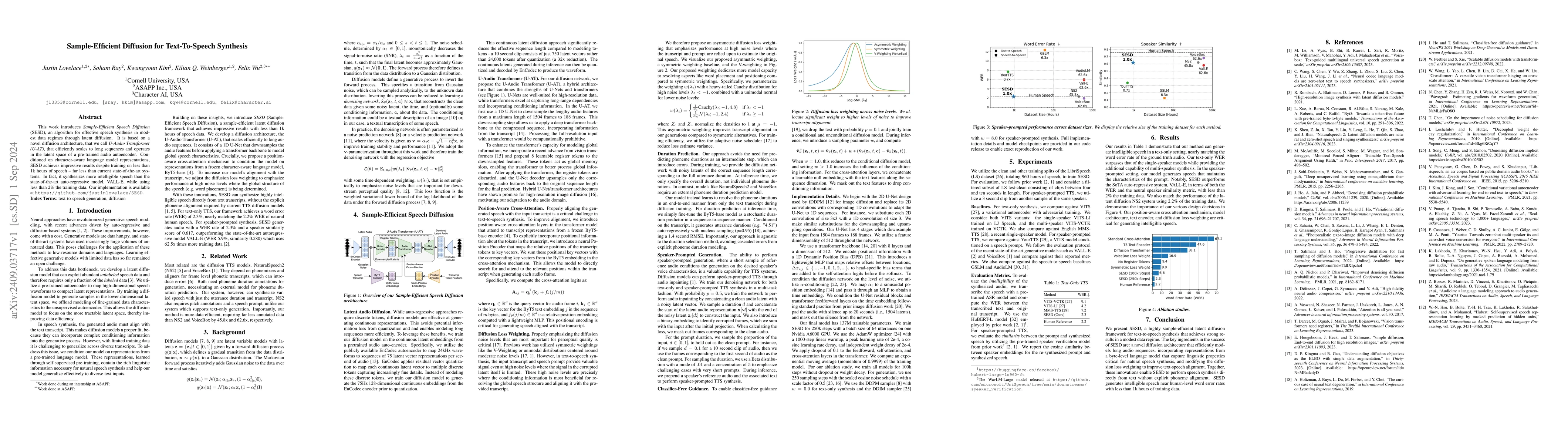 Thumbnail for Sample-Efficient Diffusion for Text-To-Speech Synthesis