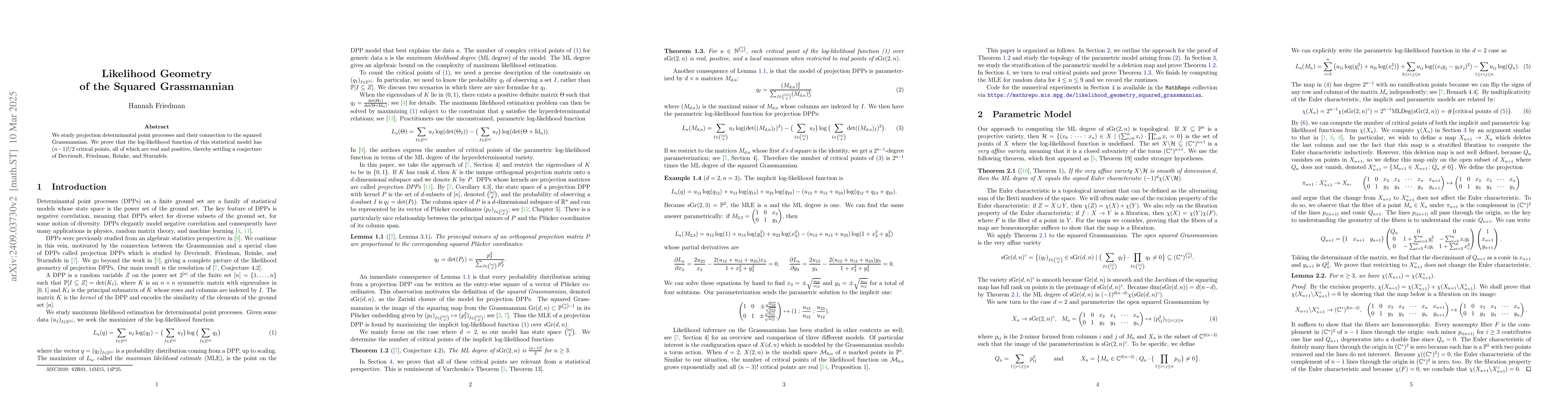 Thumbnail for Likelihood Geometry of the Squared Grassmannian