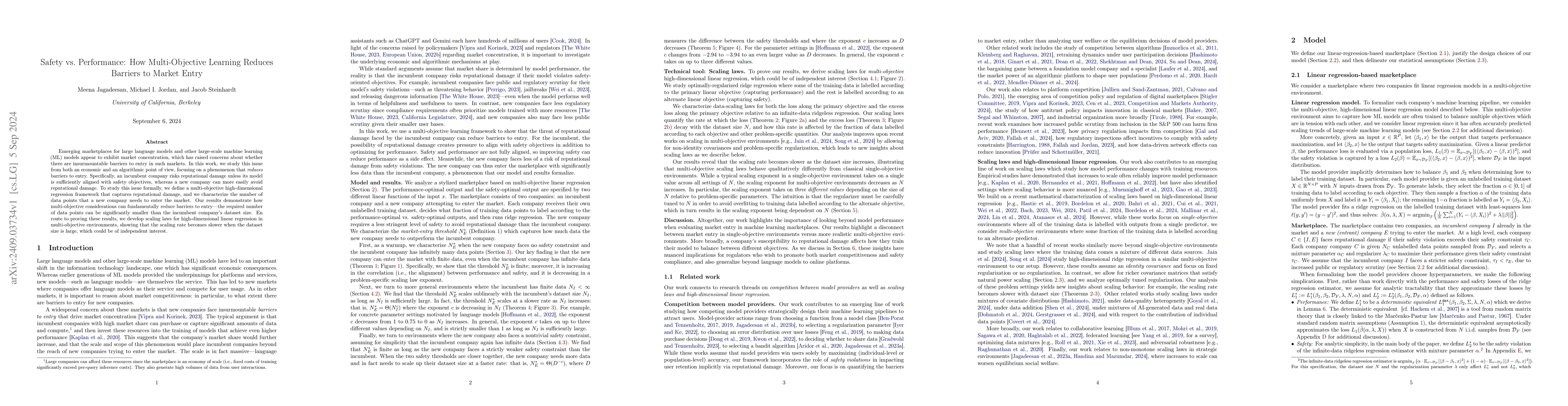 Thumbnail for Safety vs. Performance: How Multi-Objective Learning Reduces Barriers to
  Market Entry
