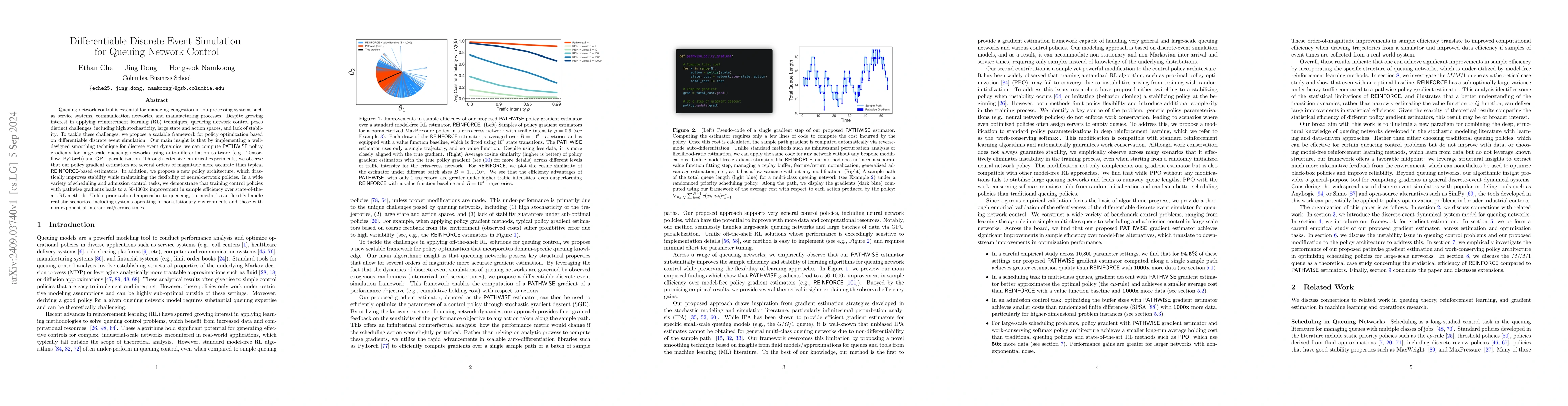 Thumbnail for Differentiable Discrete Event Simulation for Queuing Network Control