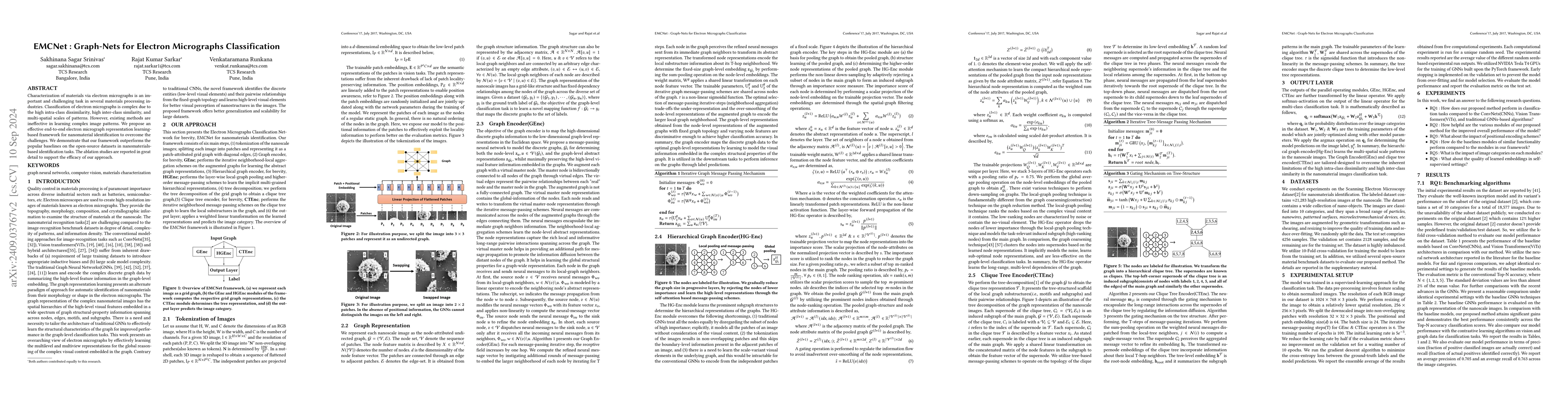 Thumbnail for EMCNet : Graph-Nets for Electron Micrographs Classification