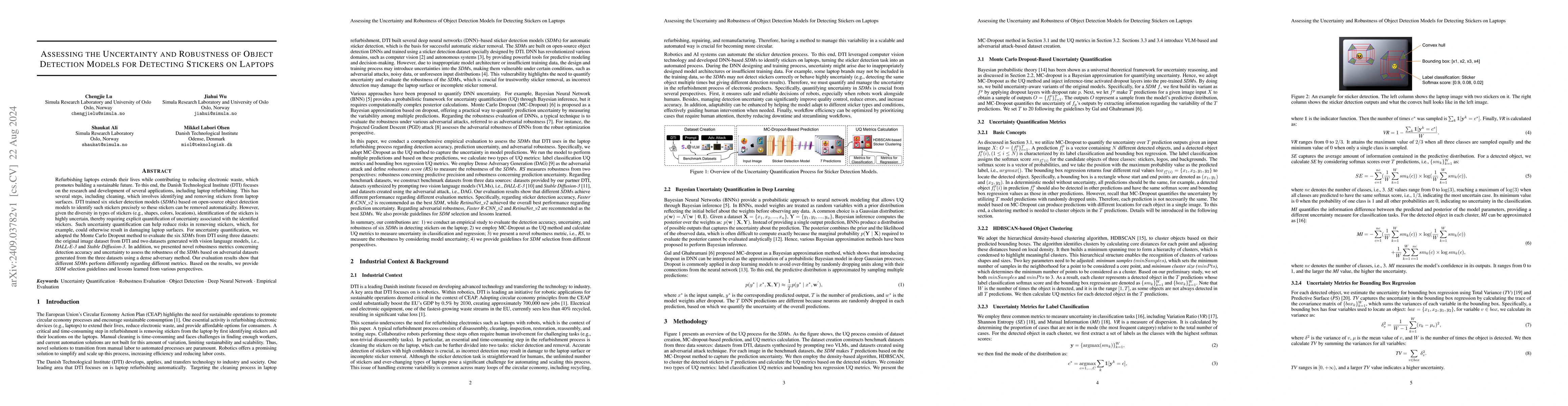 Thumbnail for Assessing the Uncertainty and Robustness of Object Detection Models for
  Detecting Stickers on Laptops