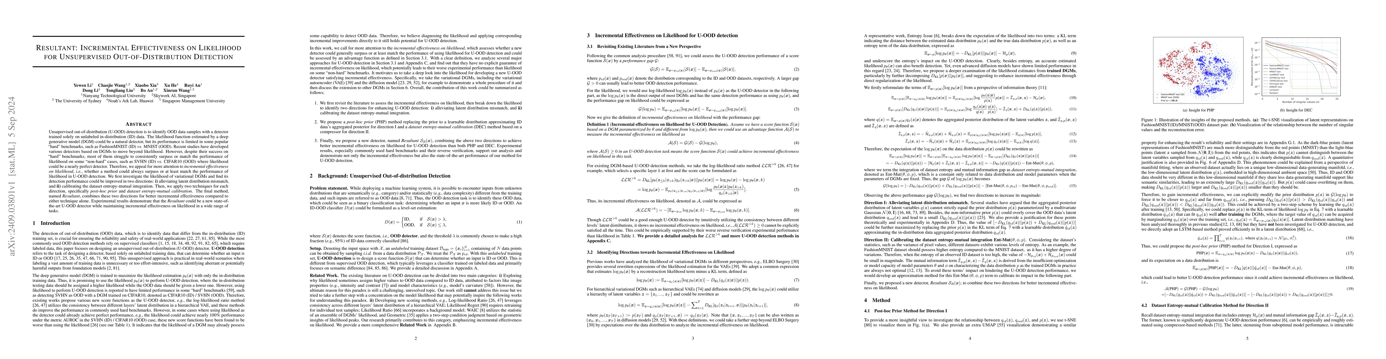 Thumbnail for Resultant: Incremental Effectiveness on Likelihood for Unsupervised
  Out-of-Distribution Detection