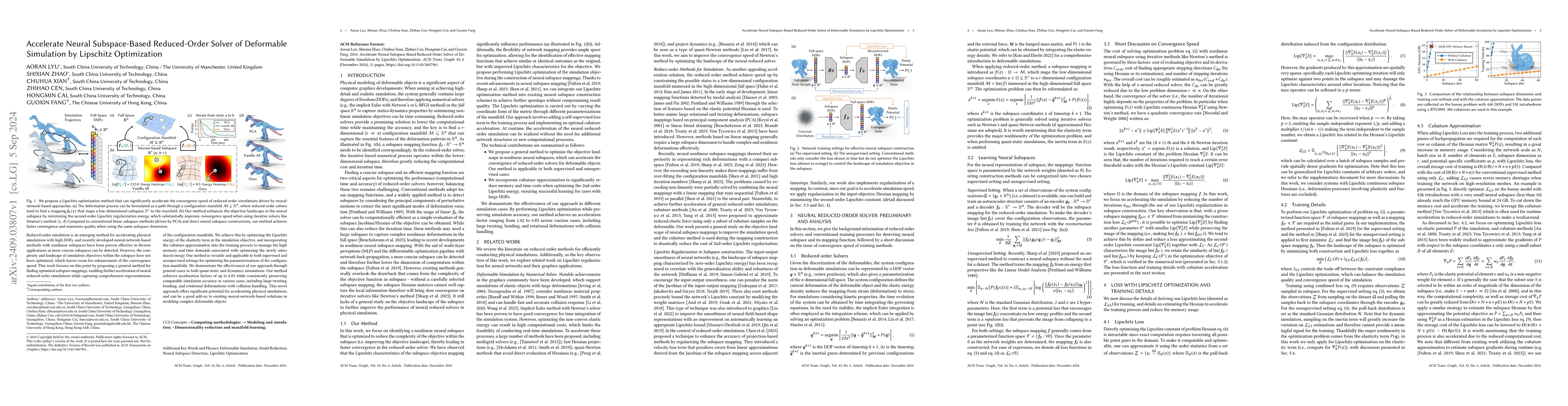Thumbnail for Accelerate Neural Subspace-Based Reduced-Order Solver of Deformable
  Simulation by Lipschitz Optimization