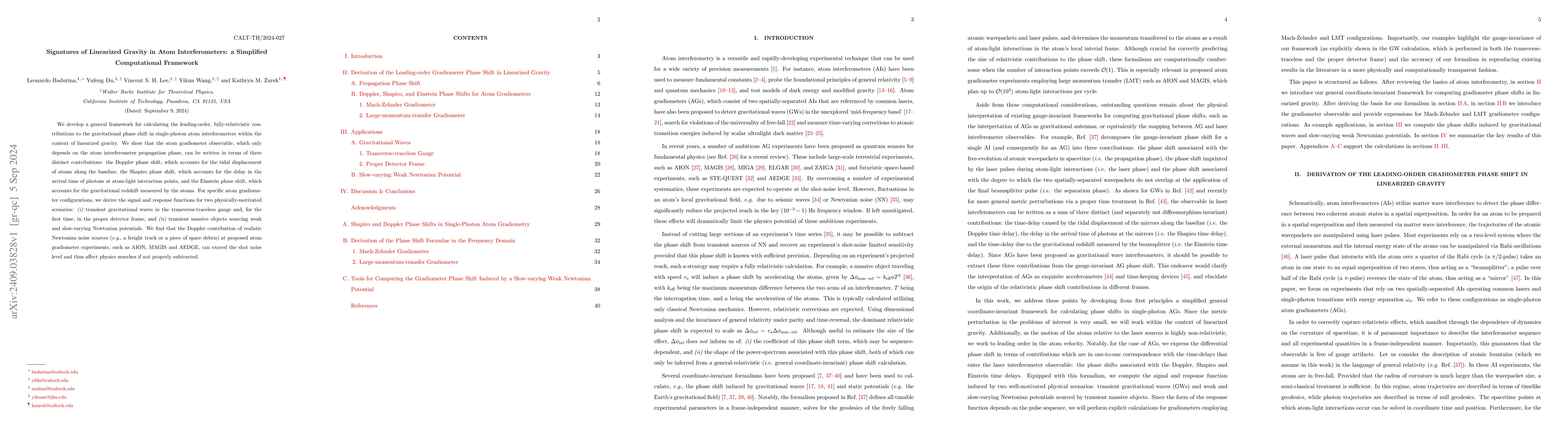 Thumbnail for Signatures of Linearized Gravity in Atom Interferometers: a Simplified
  Computational Framework