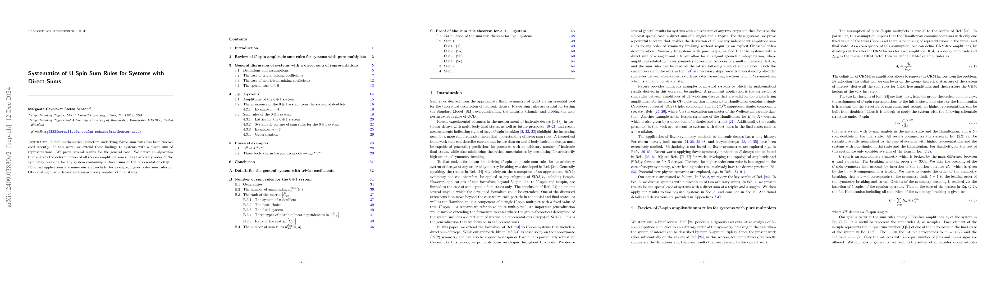 Thumbnail for Systematics of U-Spin Sum Rules for Systems with Direct Sums