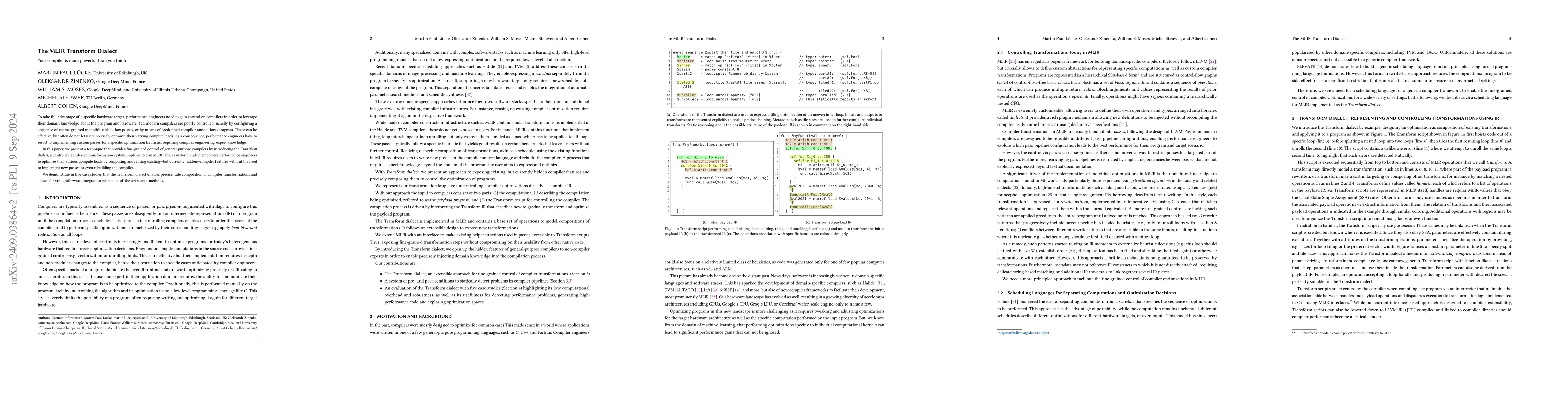 Thumbnail for The MLIR Transform Dialect. Your compiler is more powerful than you
  think