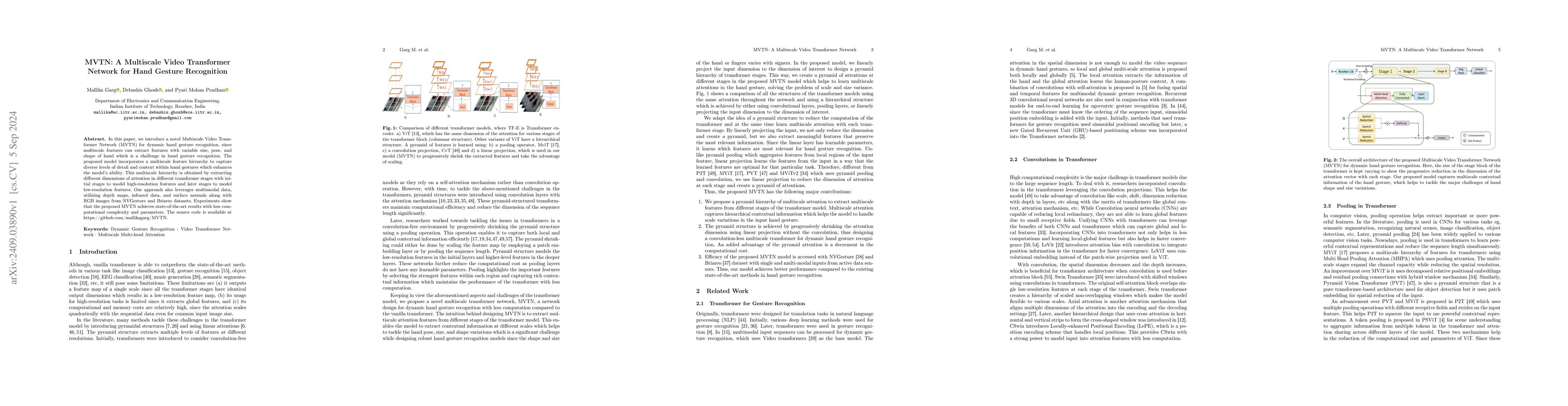 Thumbnail for MVTN: A Multiscale Video Transformer Network for Hand Gesture
  Recognition