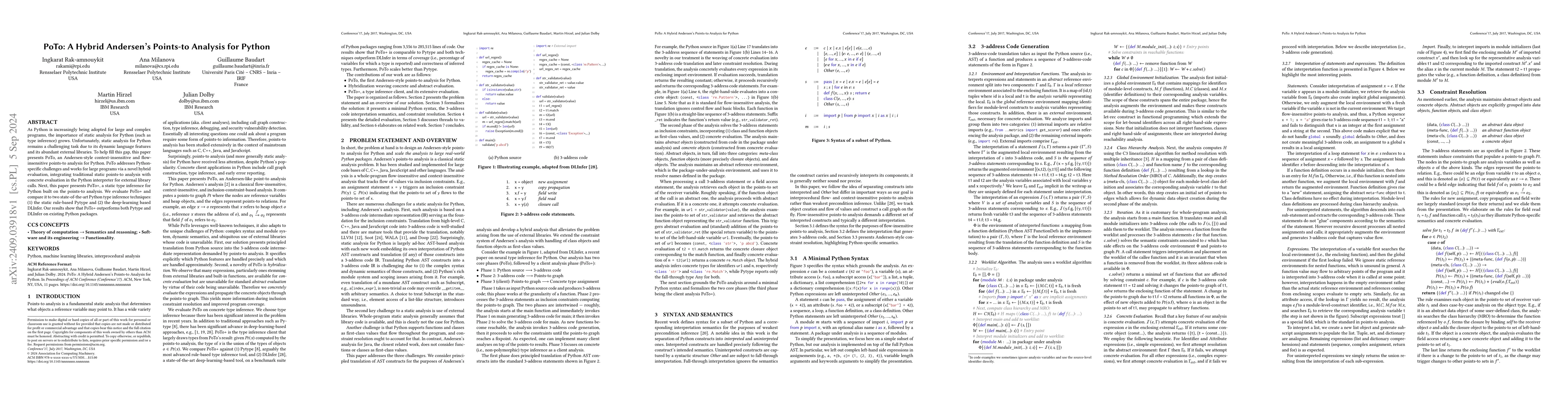 Thumbnail for PoTo: A Hybrid Andersen's Points-to Analysis for Python