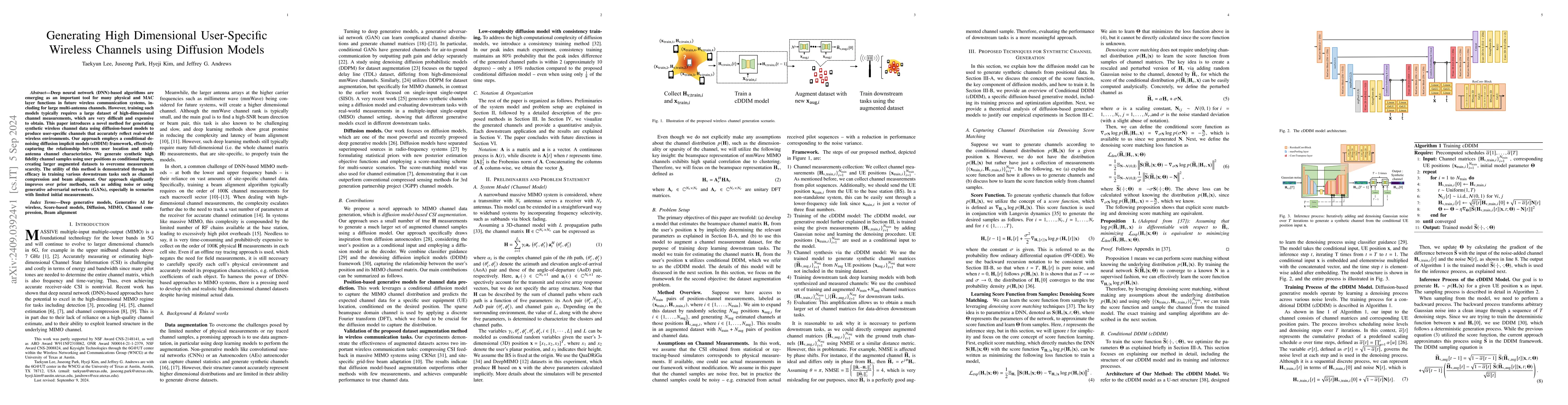 Thumbnail for Generating High Dimensional User-Specific Wireless Channels using
  Diffusion Models