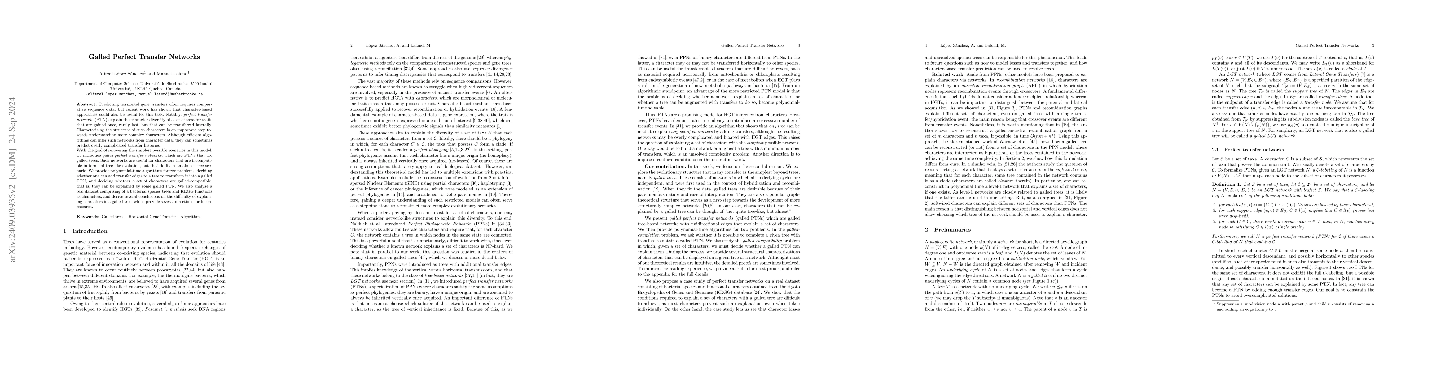 Thumbnail for Galled Perfect Transfer Networks