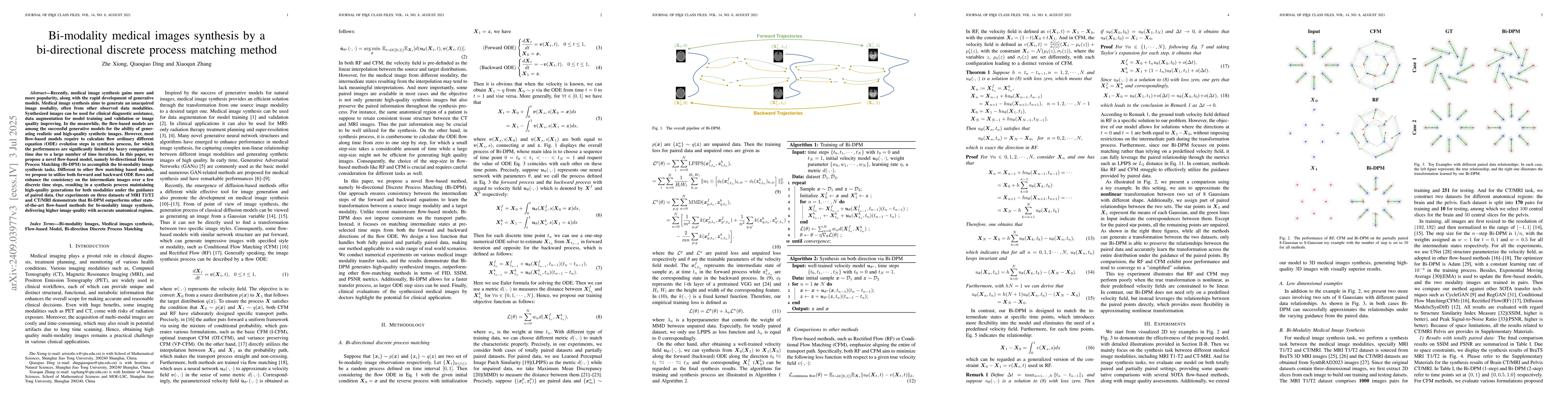 Thumbnail for Bi-modality Images Transfer with a Discrete Process Matching Method
