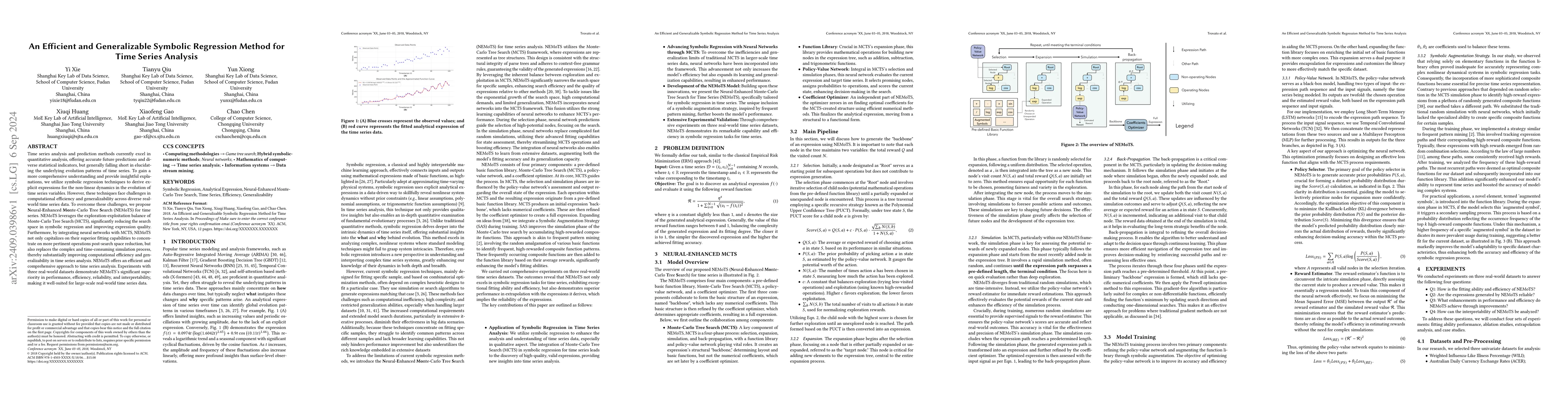 Thumbnail for An Efficient and Generalizable Symbolic Regression Method for Time
  Series Analysis