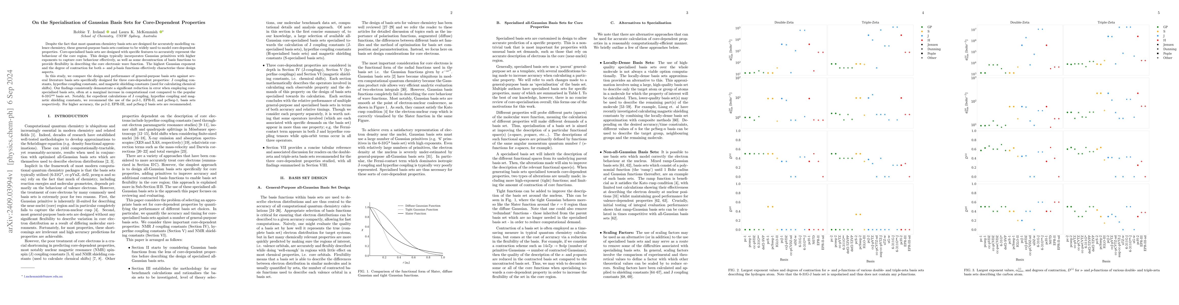 Thumbnail for On the Specialisation of Gaussian Basis Sets for Core-Dependent
  Properties