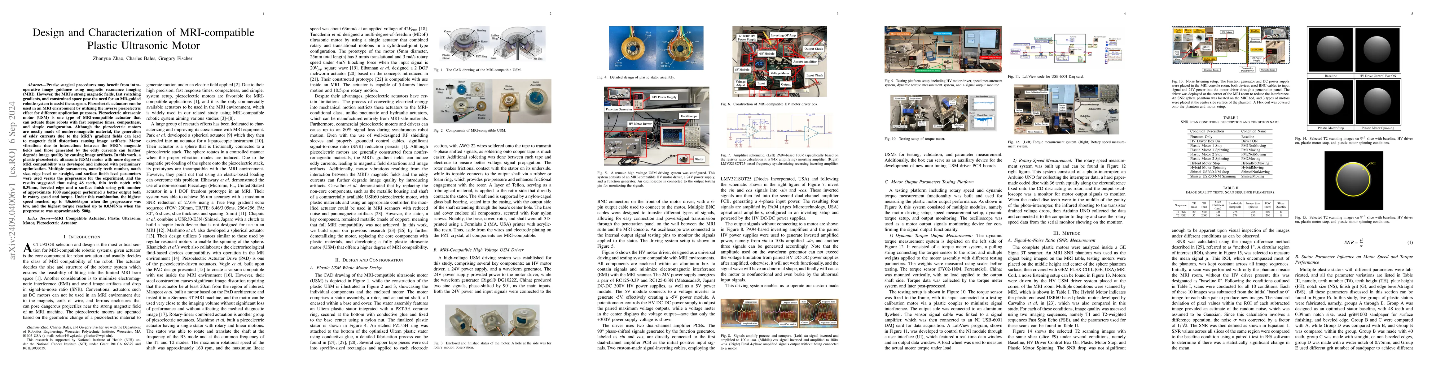 Thumbnail for Design and Characterization of MRI-compatible Plastic Ultrasonic Motor