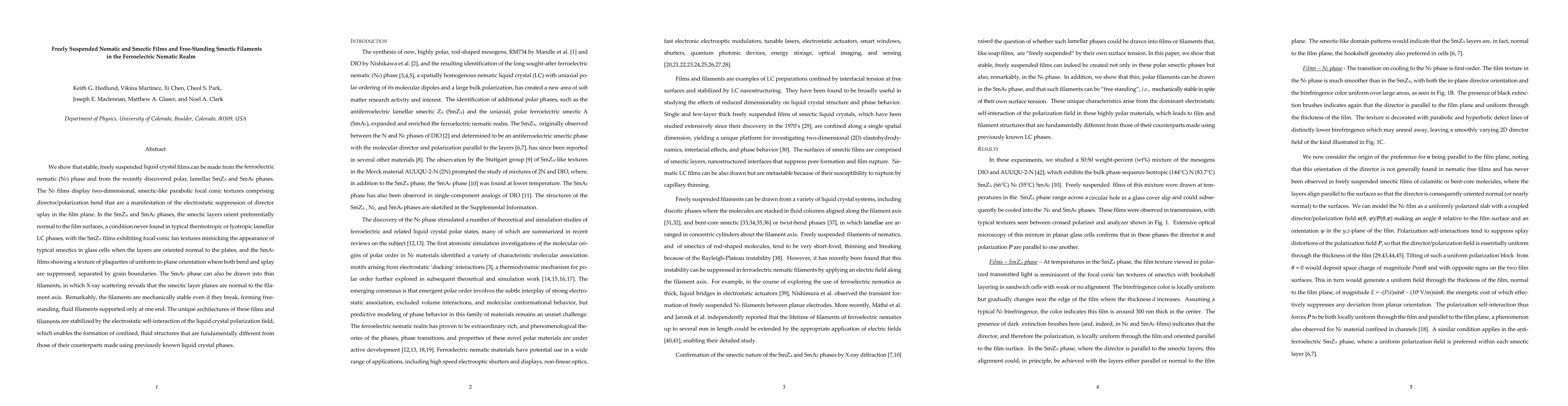 Thumbnail for Freely Suspended Nematic and Smectic Films and Free-Standing Smectic
  Filaments in the Ferroelectric Nematic Realm