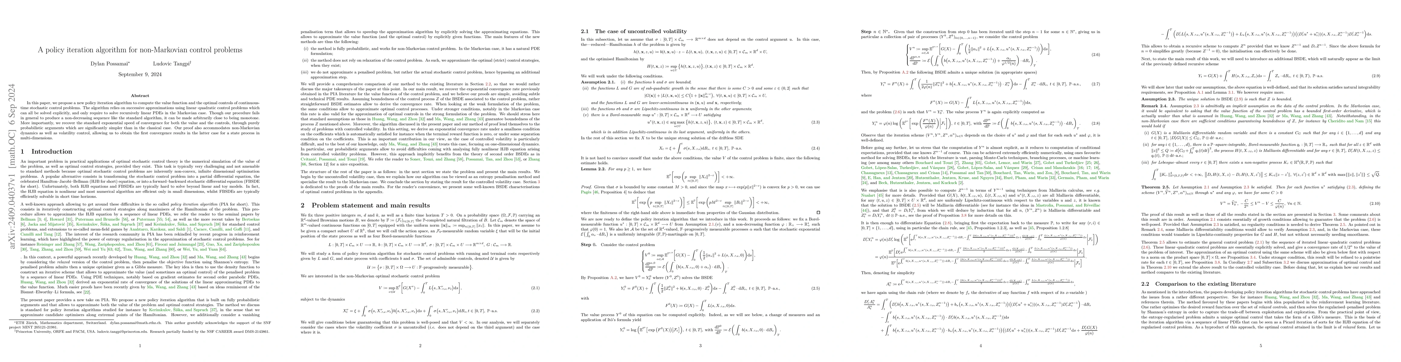 Thumbnail for A policy iteration algorithm for non-Markovian control problems