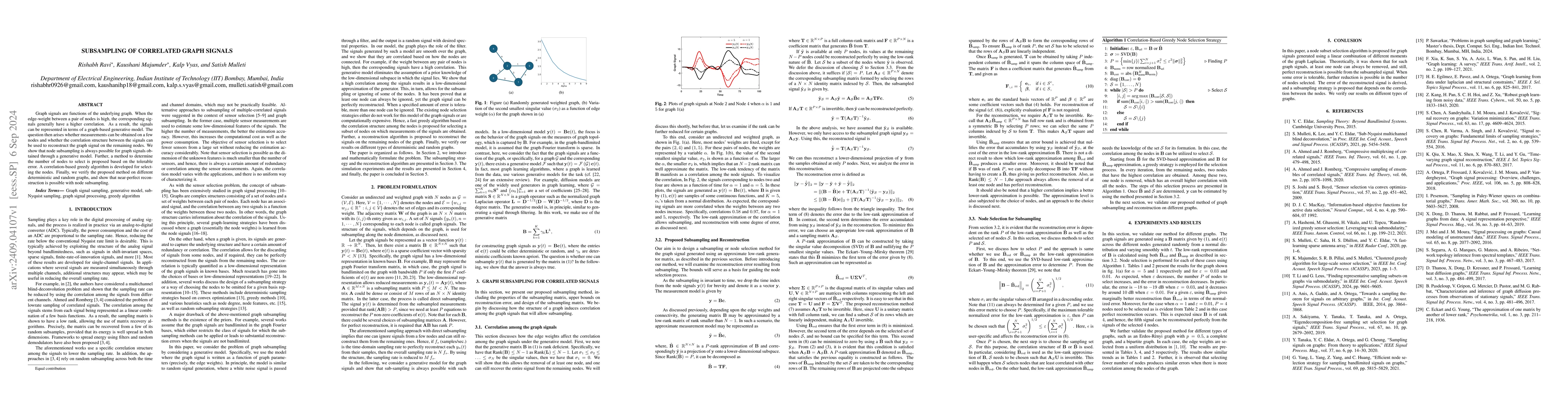 Thumbnail for Subsampling of Correlated Graph Signals