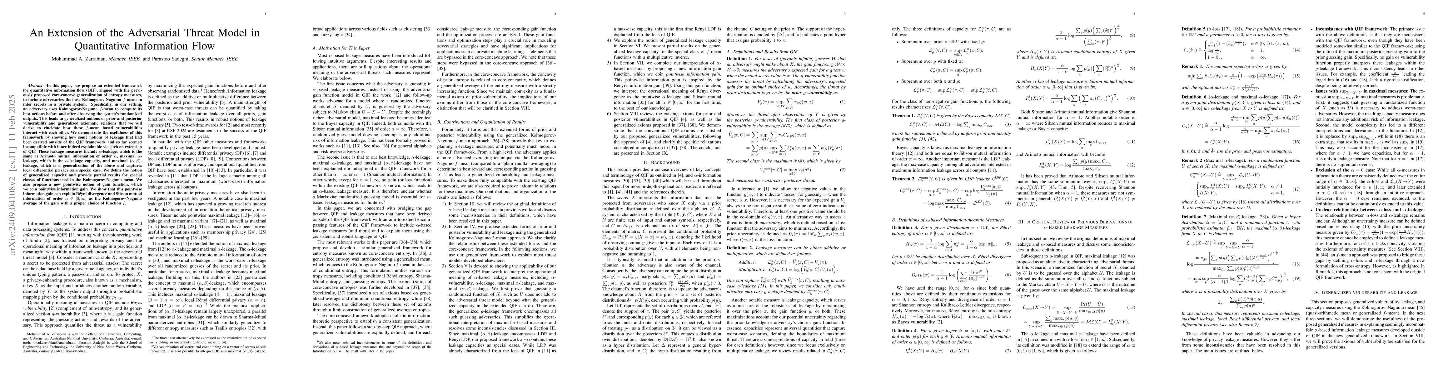 Thumbnail for A Generalization of Axiomatic Approach to Information Leakage