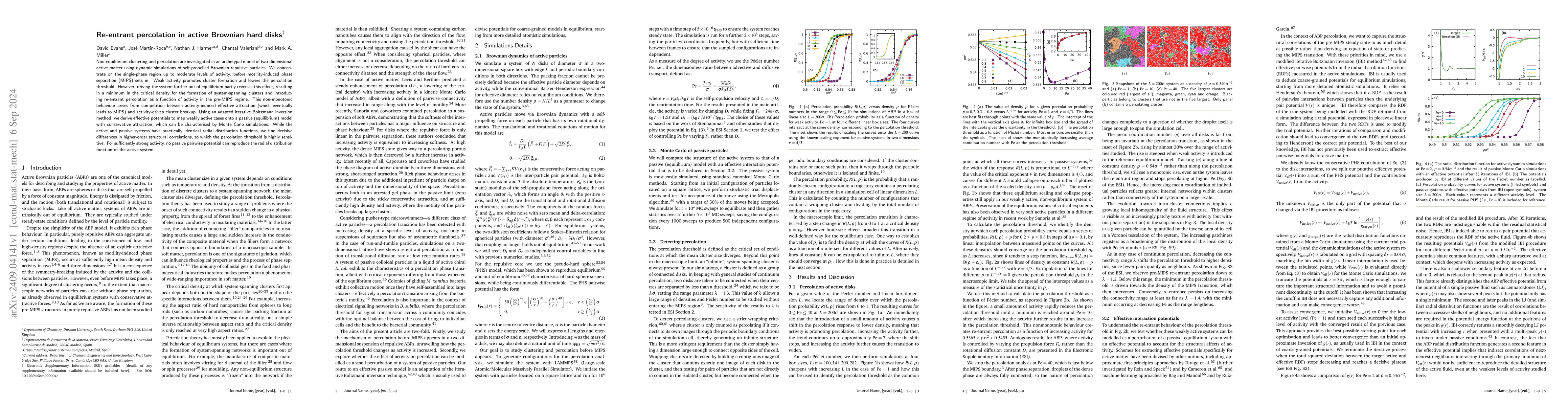 Thumbnail for Re-entrant percolation in active Brownian hard disks