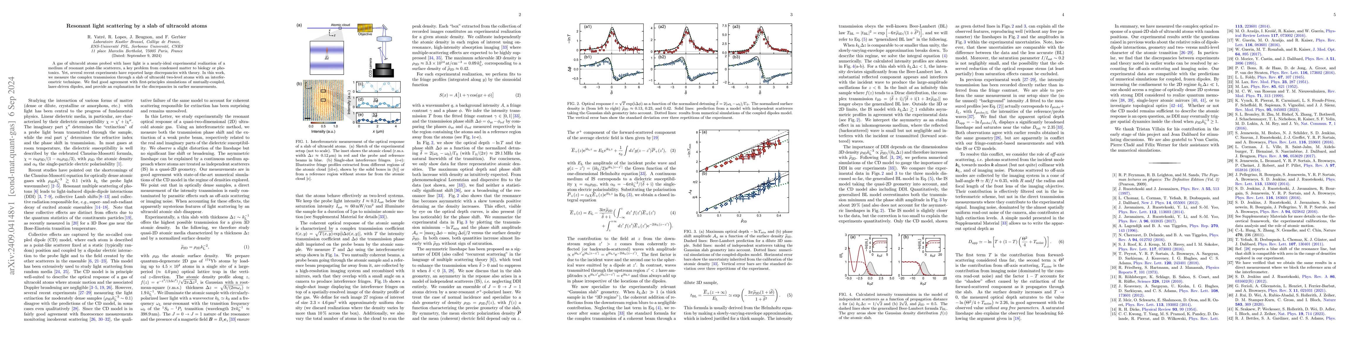 Thumbnail for Resonant light scattering by a slab of ultracold atoms