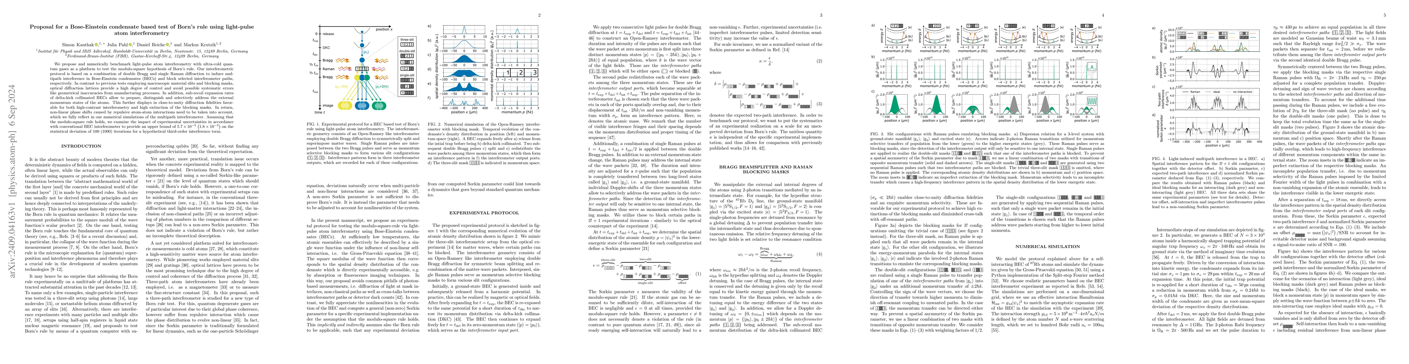 Thumbnail for Proposal for a Bose-Einstein condensate based test of Born's rule using
  light-pulse atom interferometry