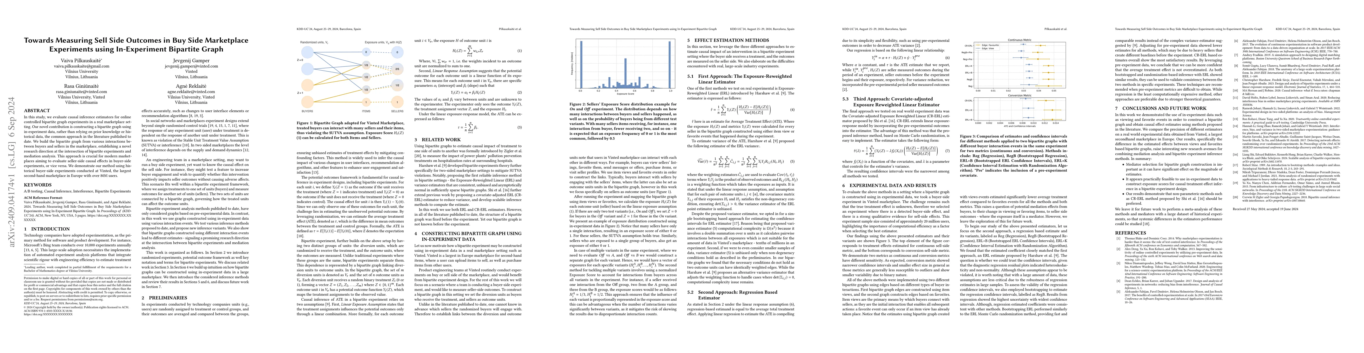 Thumbnail for Towards Measuring Sell Side Outcomes in Buy Side Marketplace Experiments
  using In-Experiment Bipartite Graph