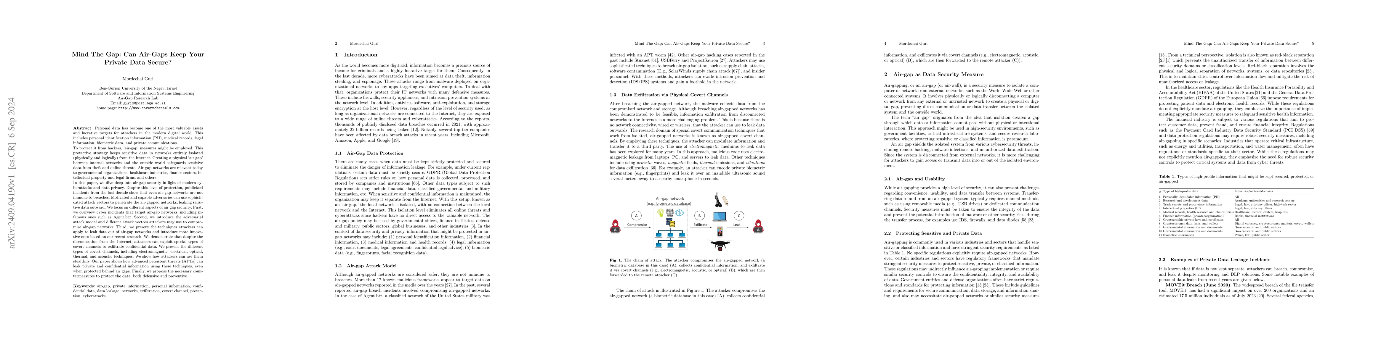 Thumbnail for Mind The Gap: Can Air-Gaps Keep Your Private Data Secure?