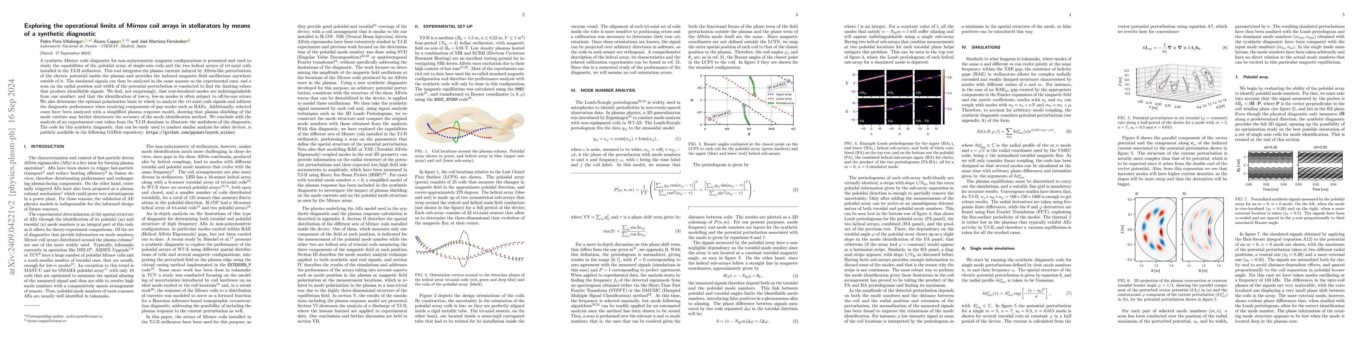 Thumbnail for Exploring the operational limits of Mirnov coil arrays in stellarators
  by means of a synthetic diagnostic