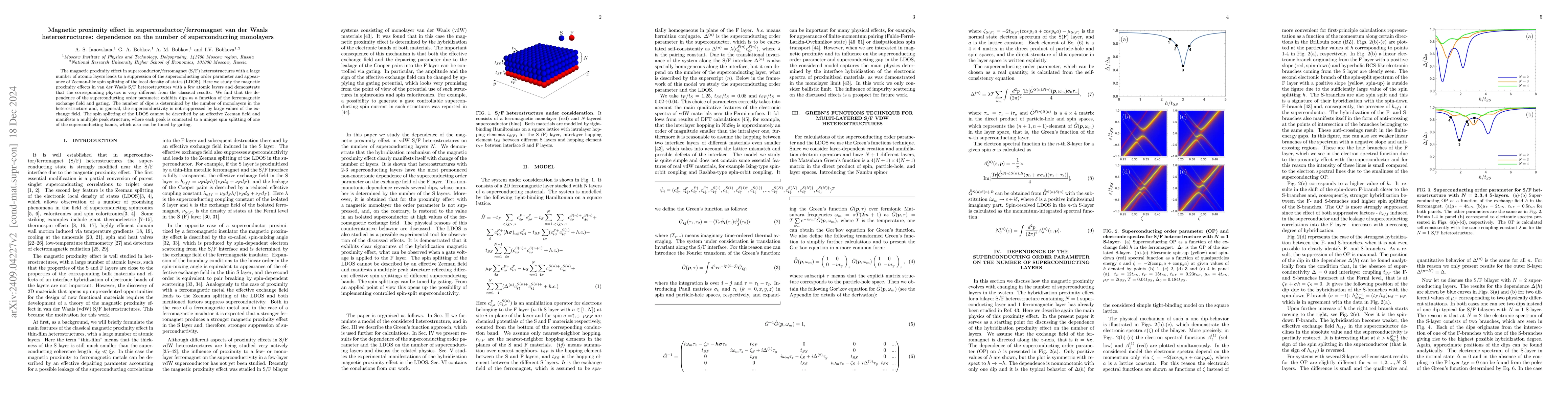 Thumbnail for Magnetic proximity effect in superconductor/ferromagnet van der Waals
  heterostructures: dependence on the number of superconducting monolayers