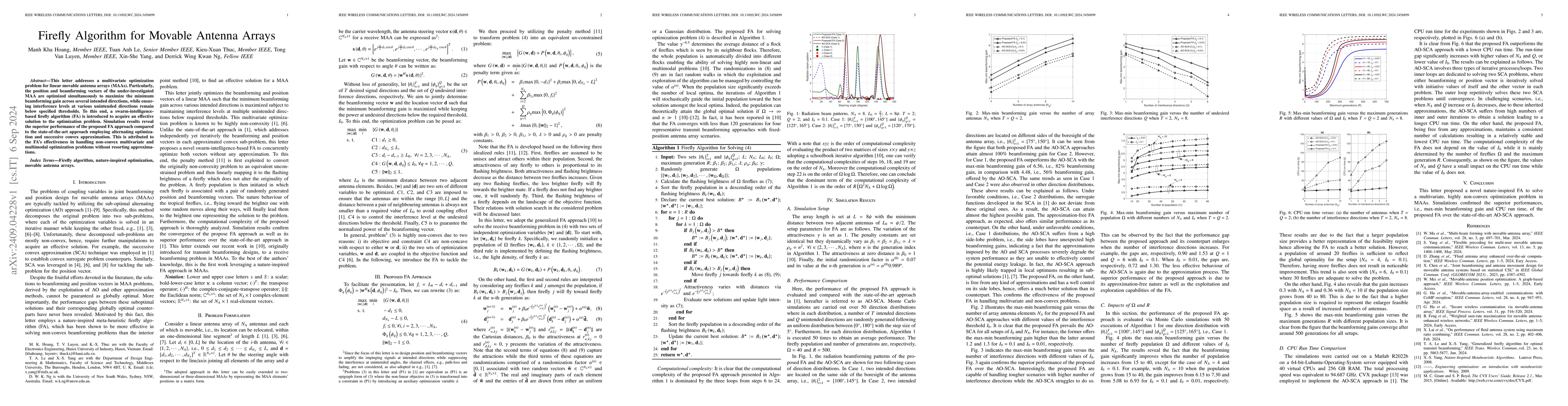 Thumbnail for Firefly Algorithm for Movable Antenna Arrays