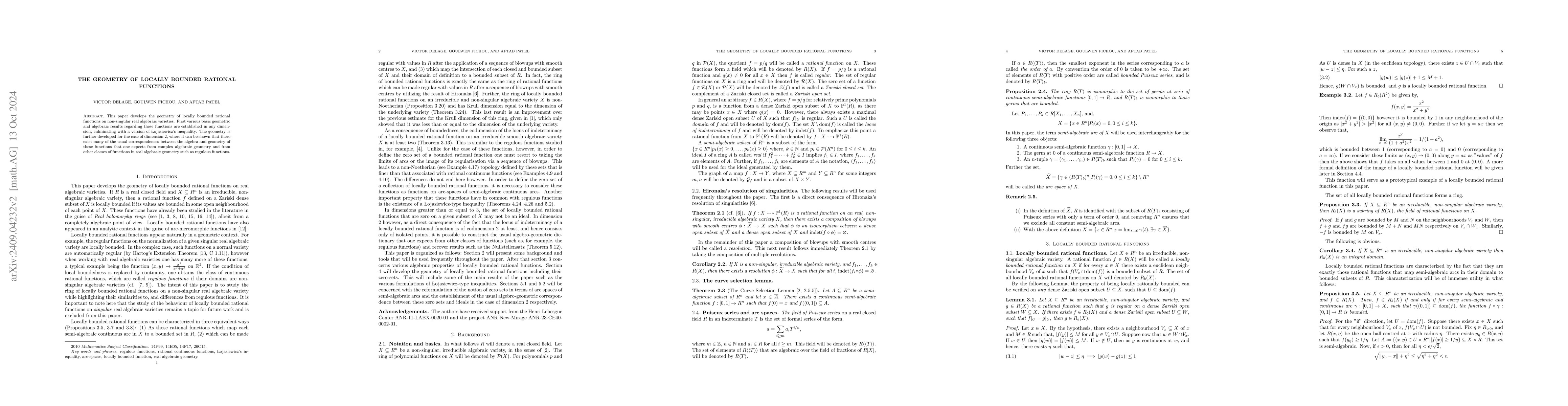Thumbnail for The Geometry of Locally Bounded Rational Functions