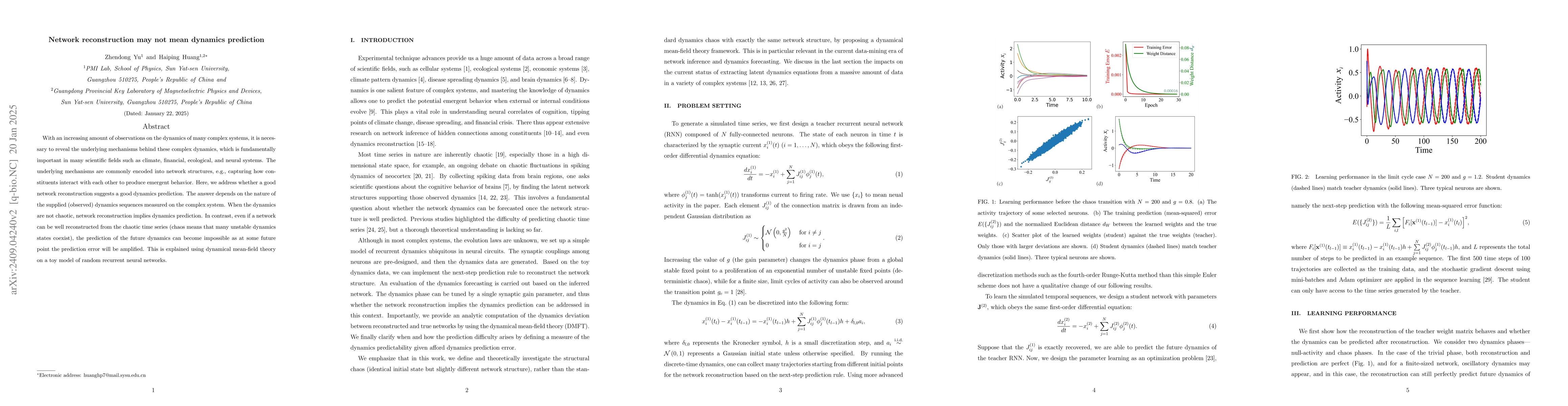 Thumbnail for Network reconstruction may not mean dynamics prediction