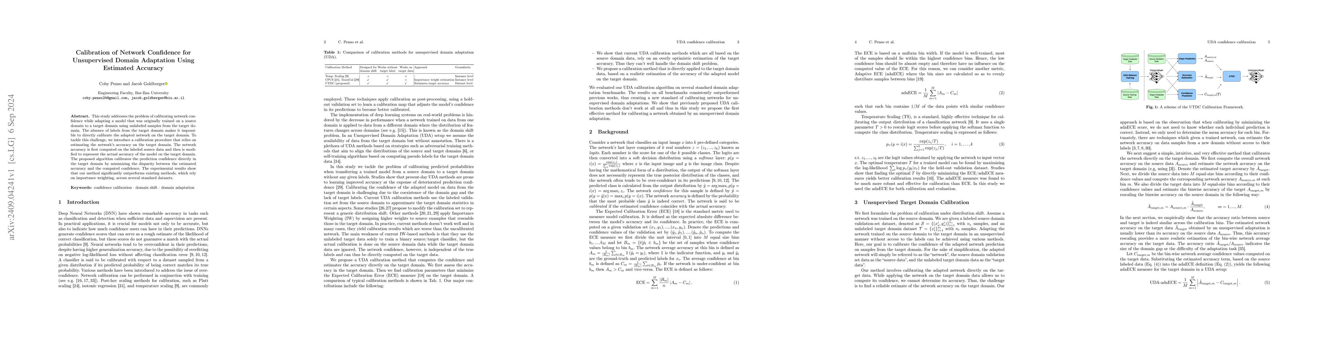 Thumbnail for Calibration of Network Confidence for Unsupervised Domain Adaptation
  Using Estimated Accuracy