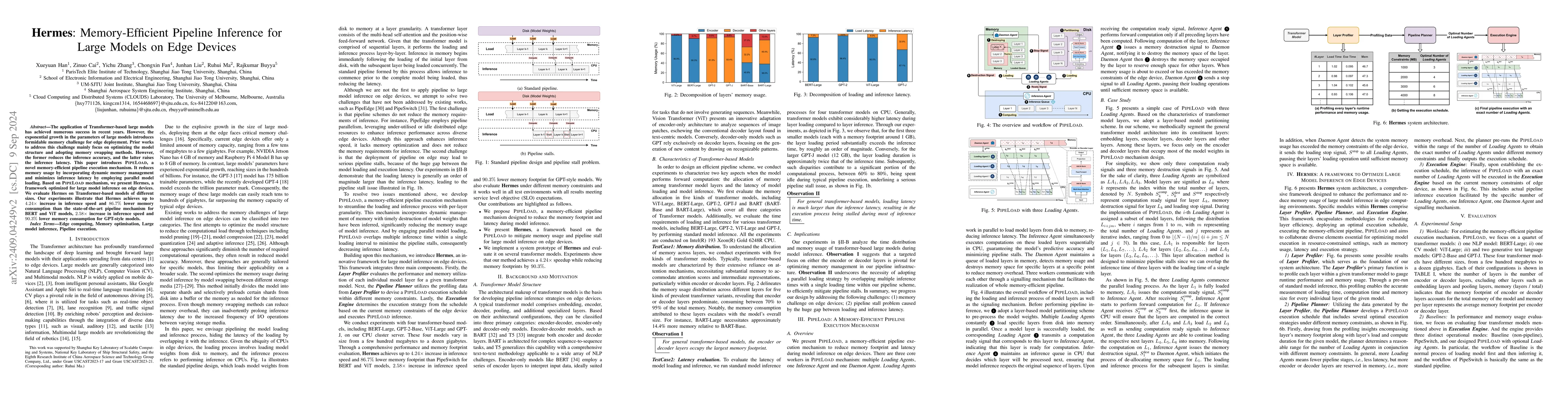 Thumbnail for Hermes: Memory-Efficient Pipeline Inference for Large Models on Edge
  Devices