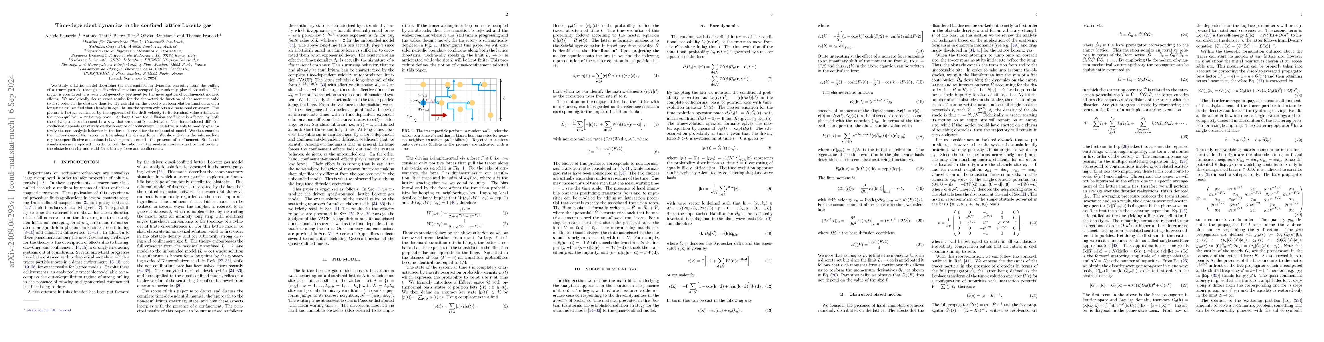 Thumbnail for Time-dependent dynamics in the confined lattice Lorentz gas
